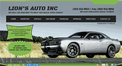 Desktop Screenshot of lionsautoinc.net